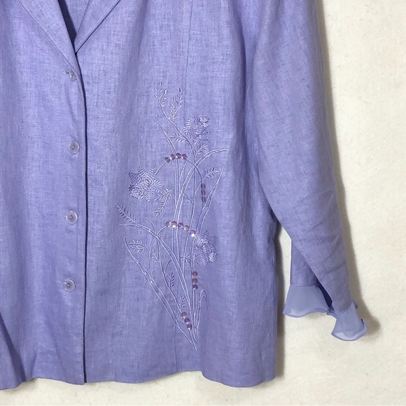 Sag Harbor Tops Sag Harbor Womens Linen Blend Shirt Poshmark